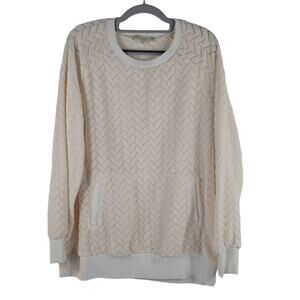Suzanne Betro Weekends Super Soft Lounge Sweatshirt Kangaroo Pocket XL